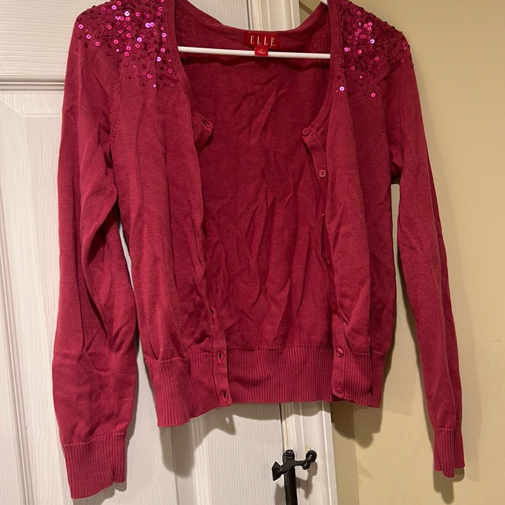 Elle size small pink cardigan